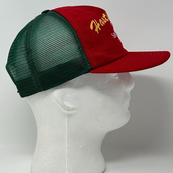 Vintage 90s Hasties Capitol Sand Gravel Co Trucker Hat Cap Sacramento Red USA - Picture 8 of 10